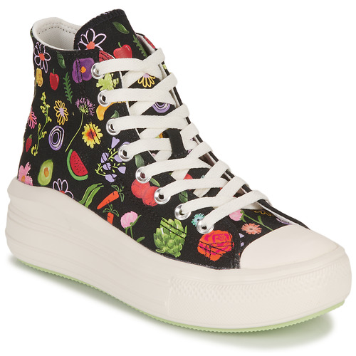 Chaussures Femme Baskets montantes Converse CHUCK TAYLOR ALL STAR MOVE-FESTIVAL- JUICY GREEN GRAPHIC Noir / Multicolore