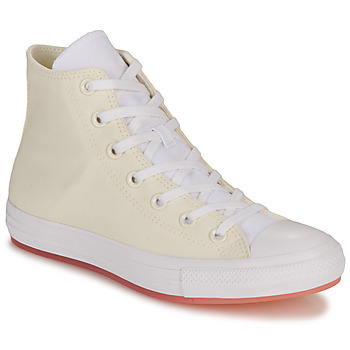 Chaussures Femme Baskets montantes Converse CHUCK TAYLOR ALL STAR MARBLED-EGRET/CHEEKY CORAL/LAWN FLAMINGO Blanc / Beige