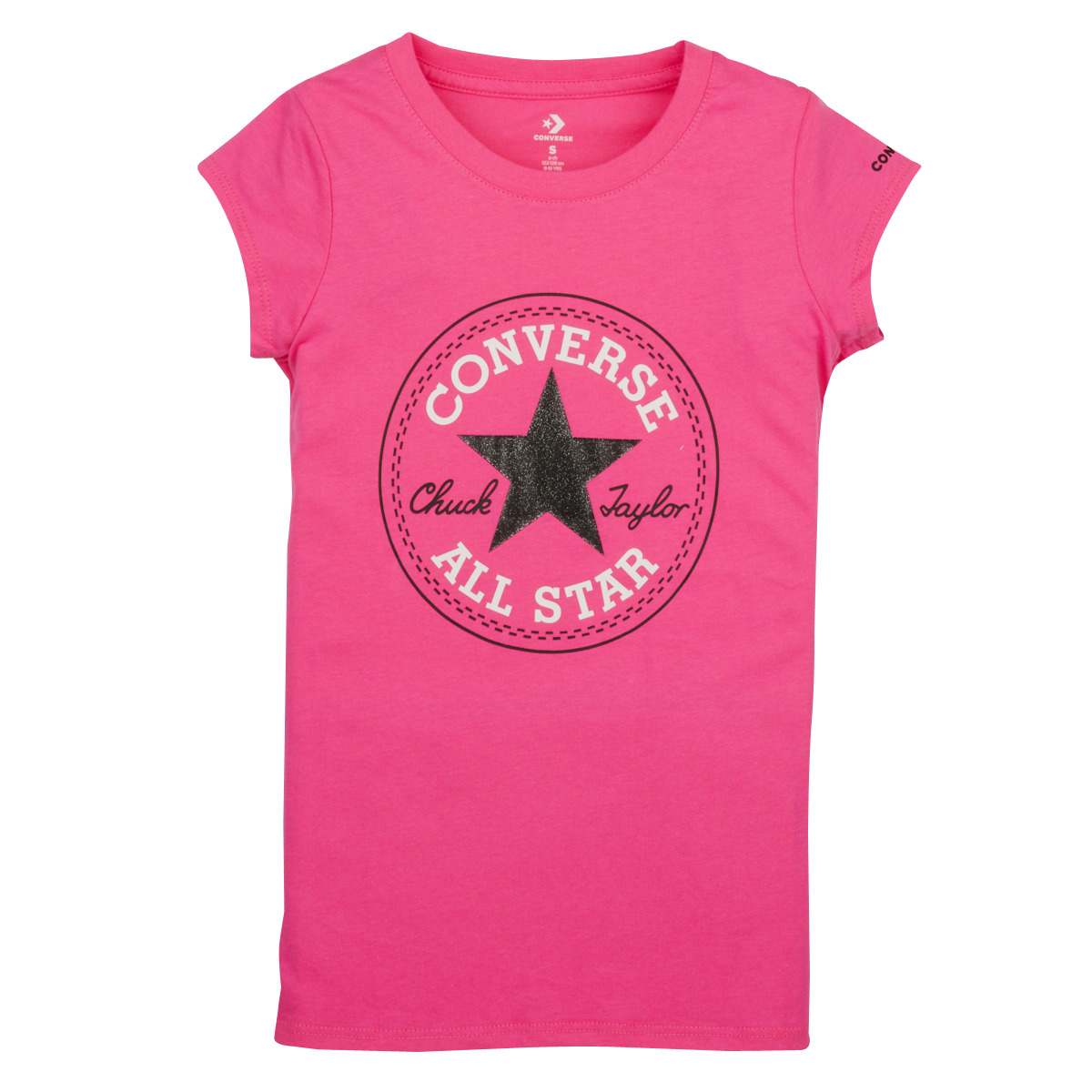 Vêtements Fille T-shirts manches courtes Converse CHUCK PATCH TEE Rose