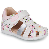 Chaussures Fille Sandales et Nu-pieds Geox B ELTHAN GIRL D Rose / Blanc
