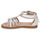 Chaussures Fille Sandales et Nu-pieds Geox J SANDAL KARLY GIRL Blanc / Rose / Argenté