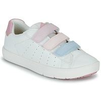 Chaussures Fille Baskets basses Geox J SILENEX GIRL B Blanc / Rose / Bleu