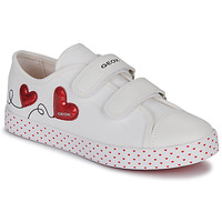 Chaussures Fille Baskets basses Geox JR CIAK GIRL G Blanc / Rouge