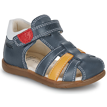 Chaussures Garçon Sandales et Nu-pieds Geox B SANDAL MACCHIA BOY Bleu / Jaune
