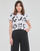 Vêtements Femme T-shirts manches courtes Desigual TS_GLASGOW Blanc / Noir