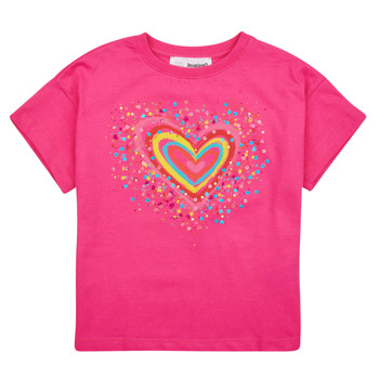 Vêtements Fille T-shirts manches courtes Desigual TS_HEART Rose