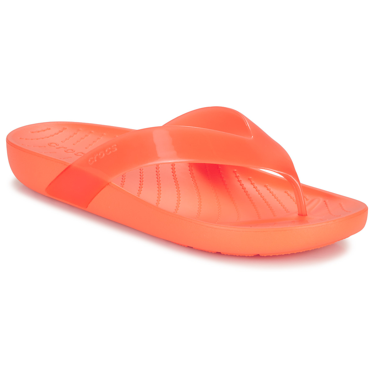 Chaussures Femme Tongs Crocs CROCS SPLASH GLOSSY FLIP Orange
