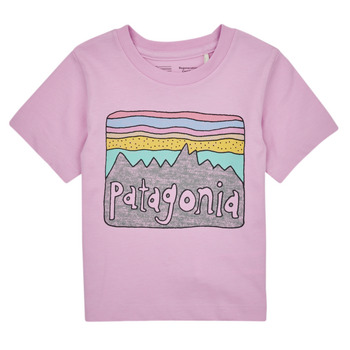 Vêtements Enfant T-shirts manches courtes Patagonia BABY REGENERATIVE ORGANIC CERTIFIED COTTON FITZ ROY SKIES T Lilas