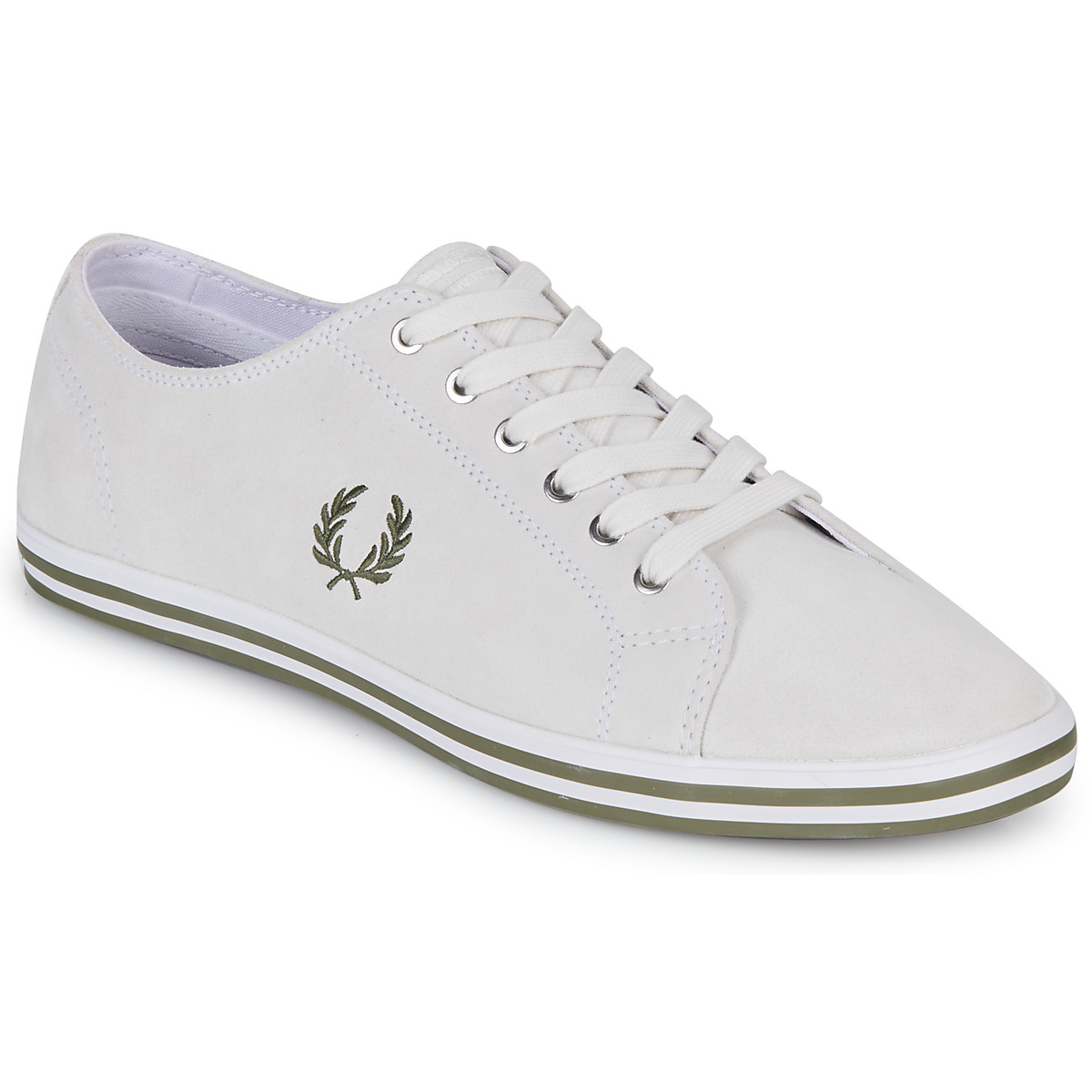 Chaussures Homme Baskets basses Fred Perry KINGSTON SUEDE Blanc / Vert