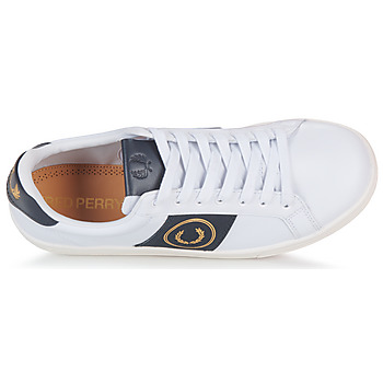 Fred Perry B721 LEATHER BRANDED Blanc / Marine
