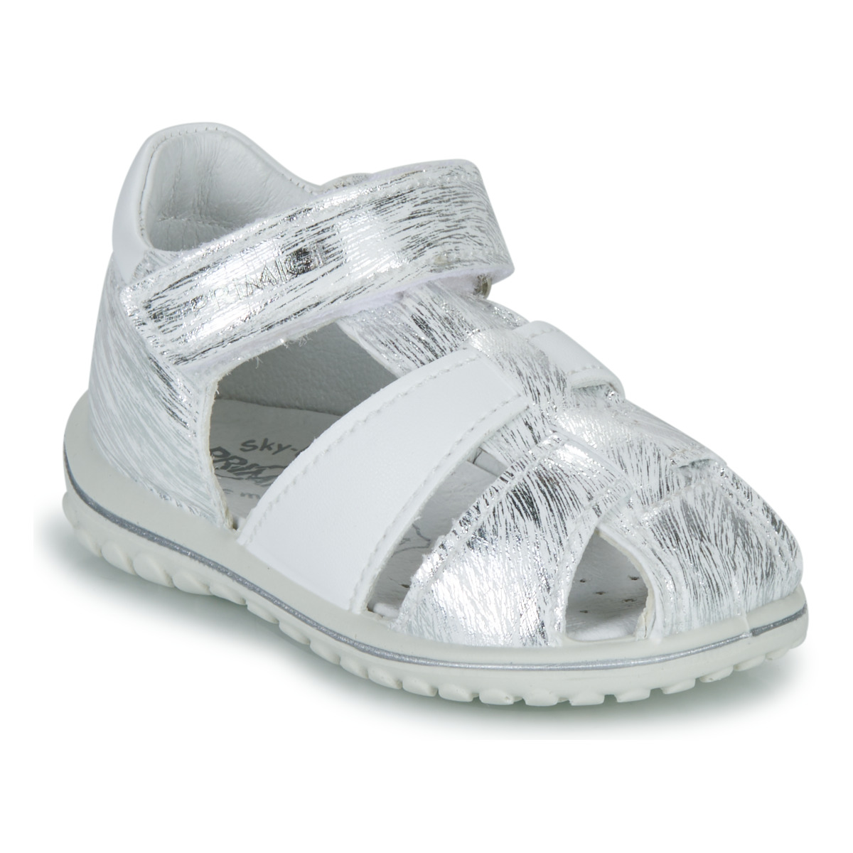 Chaussures Fille Sandales et Nu-pieds Primigi BABY SWEET Blanc / Argenté