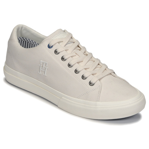 Chaussures Homme Baskets basses Tommy Hilfiger TH HI VULC STREET LOW VEG DYES Blanc