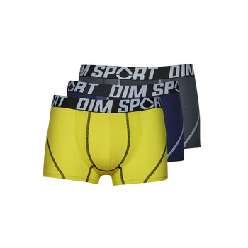 Sous-vêtements Homme Boxers DIM DIM SPORT COTON PACK X3 Gris / Bleu / Vert