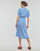 Vêtements Femme Robes longues Vero Moda VMBUMPY SS CALF SHIRT DRESS NOOS Bleu Blc