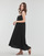 Vêtements Femme Robes longues Vero Moda VMNATALI NIA SINGLET 7/8 DRESS WVN Noir