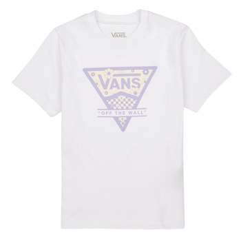 Vêtements Fille T-shirts manches courtes Vans CHECKER FLORAL TRIANGLE BFF Blanc / Violet