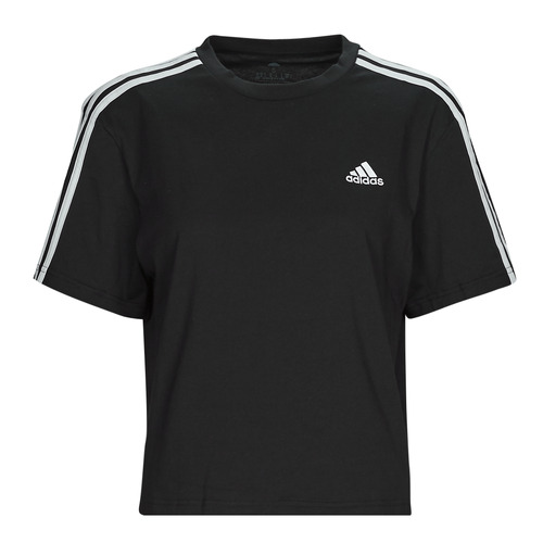 Vêtements Femme T-shirts manches courtes Adidas Sportswear 3S CR TOP Noir