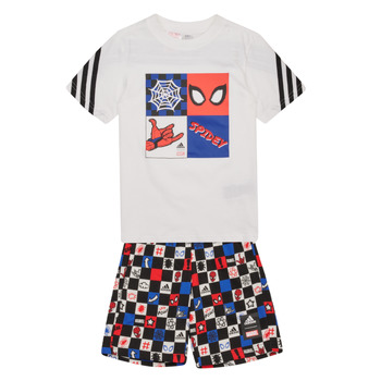 Vêtements Garçon Ensembles enfant Adidas Sportswear LB DY SM T SET Blanc / Multicolore