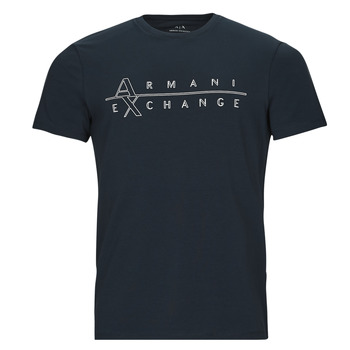 Vêtements Homme T-shirts manches courtes Armani Exchange 3RZTBR Marine Logo Blc