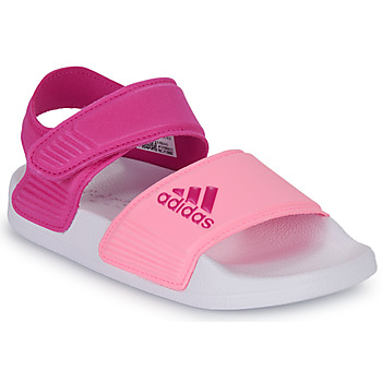 Chaussures Fille Sandales et Nu-pieds Adidas Sportswear ADILETTE SANDAL K Rose / Blanc
