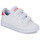 Chaussures Fille Baskets basses Adidas Sportswear ADVANTAGE CF C Blanc / Rose