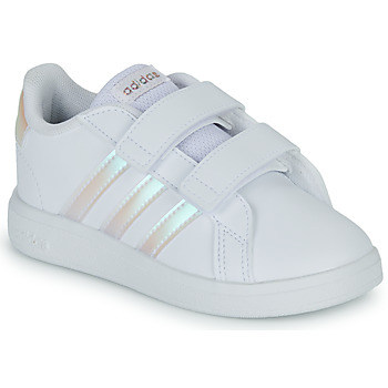 Chaussures Fille Baskets basses Adidas Sportswear GRAND COURT 2.0 CF Blanc / Rose pale