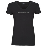 Vêtements Femme T-shirts manches courtes Emporio Armani T-SHIRT V NECK Noir