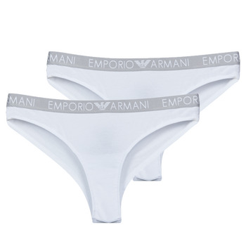 Sous-vêtements Femme Culottes & slips Emporio Armani BI-PACK BRAZILIAN BRIEF PACK X2 Blanc