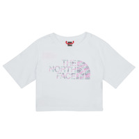 Vêtements Fille T-shirts manches courtes The North Face Girls S/S Crop Easy Tee WHITE