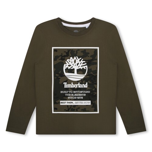 Vêtements Garçon T-shirts manches longues Timberland T25U27-655-J Kaki