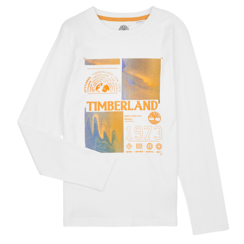 Vêtements Garçon T-shirts manches longues Timberland T25U29-10P-J Blanc