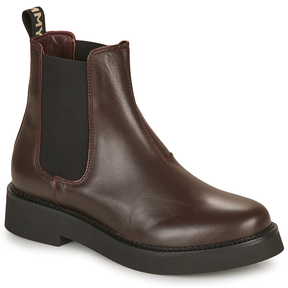 Chaussures Femme Boots Tommy Jeans TJW CHELSEA FLAT BOOT Marron