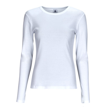 Vêtements Femme T-shirts manches longues Petit Bateau ML COL ROND Blanc