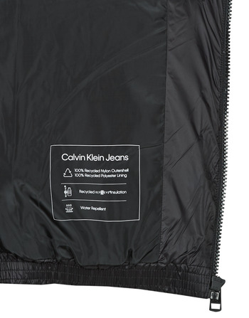 Calvin Klein Jeans BLOCKING NON-DOWN PUFFER JACKET Noir / Blanc