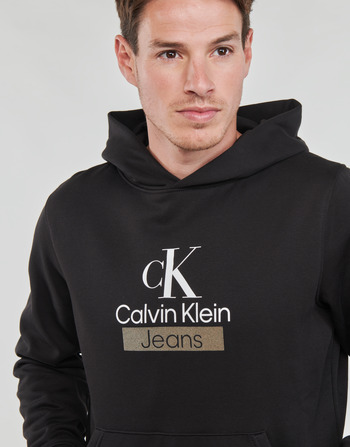 Calvin Klein Jeans STACKED ARCHIVAL HOODY Noir