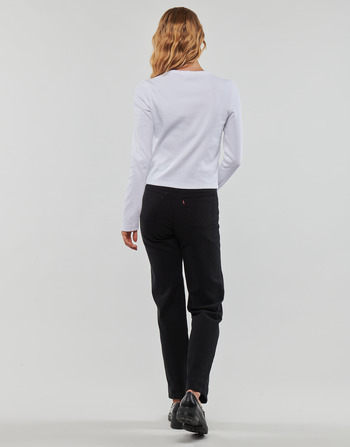 Calvin Klein Jeans WOVEN LABEL RIB LONG SLEEVE Blanc