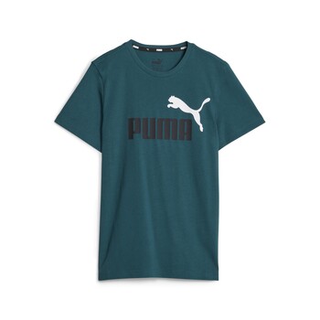 Vêtements Garçon T-shirts manches courtes Puma ESS+ 2 COL LOGO TEE B Vert foncé