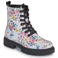 Chaussures Fille Boots Bullboxer  Blanc / Fleurs
