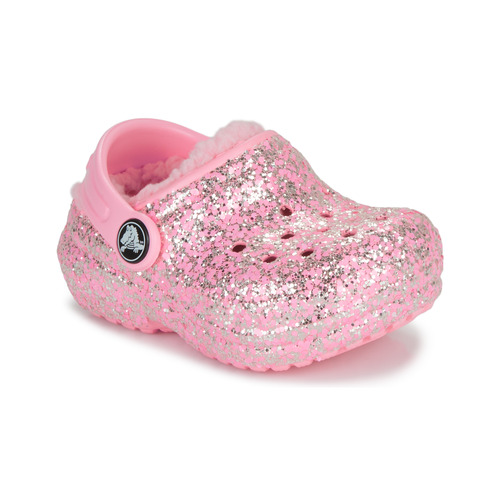 Chaussures Fille Sabots Crocs Classic Lined Glitter Clog T Rose