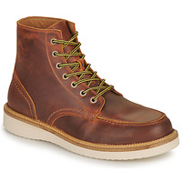 Chaussures Homme Boots Selected SLHTEO NEW LEATHER MOC-TOE BOOT Cognac