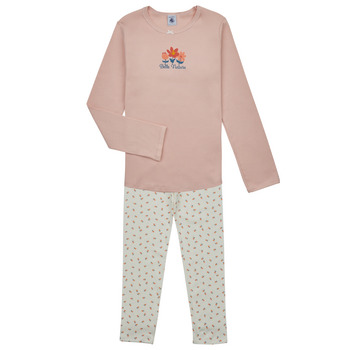 Vêtements Fille Pyjamas / Chemises de nuit Petit Bateau LUNETTE Rose / Blanc