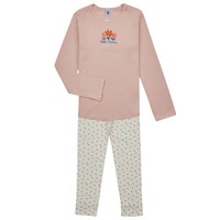 Vêtements Fille Pyjamas / Chemises de nuit Petit Bateau LUNETTE Rose / Blanc