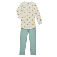 Vêtements Fille Pyjamas / Chemises de nuit Petit Bateau LULU Blanc / Vert