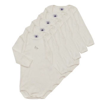 Vêtements Enfant Pyjamas / Chemises de nuit Petit Bateau BODY US ML PACK X5 Blanc