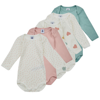 Vêtements Fille Pyjamas / Chemises de nuit Petit Bateau BODY US ML TRICOEUR PACK X5 Multicolore