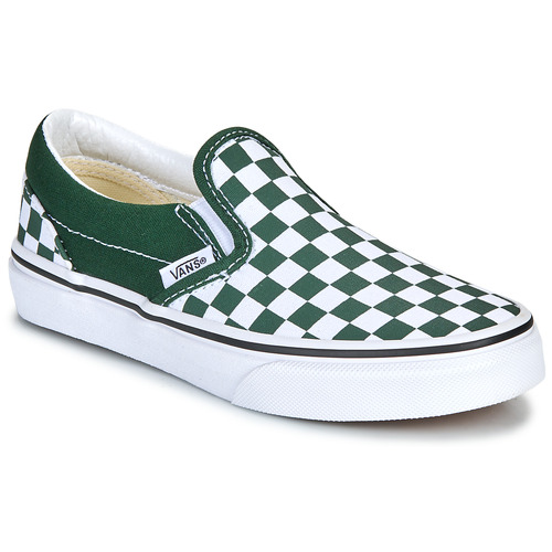 Chaussures Enfant Slip ons Vans UY CLASSIC SLIP-ON Vert / Blanc