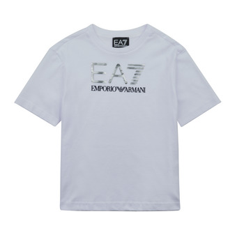 Vêtements Garçon T-shirts manches courtes Emporio Armani EA7 VISIBILITY TSHIRT Blanc