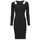 Vêtements Femme Robes longues Guess LS CN CLIO BODYCON DRESS Noir