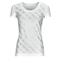 Vêtements Femme T-shirts manches courtes Guess SS VN 4G ALLOVER TEE Blanc