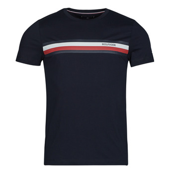 Vêtements Homme T-shirts manches courtes Tommy Hilfiger RWB MONOTYPE CHEST STRIPE TEE Marine